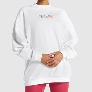 Gymshark Sundae Graphic Embroidered Pullover Sweatshirt Sz Small